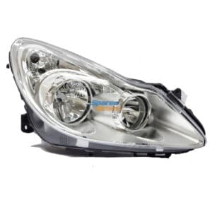 Opel Corsa Headlight Chrome W/Socket Right 07-11