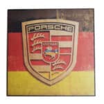 Automotive Art Board Porsche Logo (Small Square)