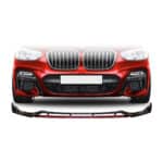 BMW X3 G01 Front Bumper Lip 4 Piece Gloss Black With Red 18+