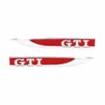 VW GTI Fender Badge Red/Silver SET (14.5cm)