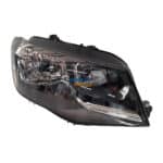 VW Caddy Headlight Electric With Motor Black (Halogen) Right 16-21