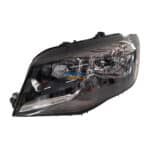 VW Caddy Headlight Electric With Motor Black (Halogen) Left 16-21