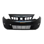Kia Rio 4 Sedan Front Bumper + Center Grille Without Fog Light Holes 15-17