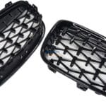 BMW F20 1 Series Kidney Grille Set Diamond Style Gloss Black 11-14