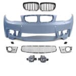 BMW E1 / E82 / E87 / E88 1M Style Front Bumper With Fogs and Grilles 04-12