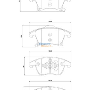 Stone Brake Pad Set Front SP33060