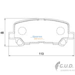 Stone Brake Pad Set Rear SP82921