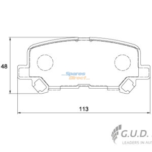 Stone Brake Pad Set Rear SP82921