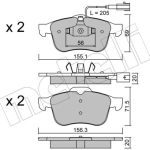 Stone Brake Pad Set Front SP86760