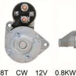 Hyundai Atos, Getz, i10 1.1 Starter Motor - 12 Volt 0.8KW 8 TEETH 04-13