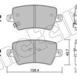 Stone Brake Pad Set - Rear 108.4x49.7x16.5 SP12870