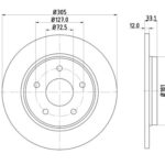 Stone Brake Disc Rear - Solid BR12260