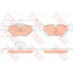 TRW Brake Pad Set, Disc Brake - Rear GDB2050