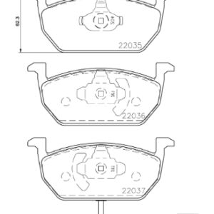 Stone Brake Pad Set F - with sensor