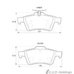 Stone Brake Pad Set Rear SP38620