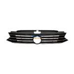 VW Passat 9 Main Grille Black + Chrome Moldings 15-19