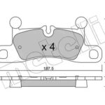 Metelli Brake Pad Set Rear -w/o Sensor 187.5x80x17 - 22-0958-0