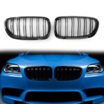 BMW F10 5 Series Main Kidney Double Slat Grilles Gloss Black 11-17