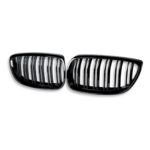 BMW E92 Pre-LCI Dual Slat Gloss Black Kidney Grilles 05-09