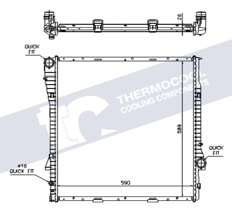 SBME53R001-4 BMW E53 X5 3.0 Radiator (Automatic) 00-07 - Image 1